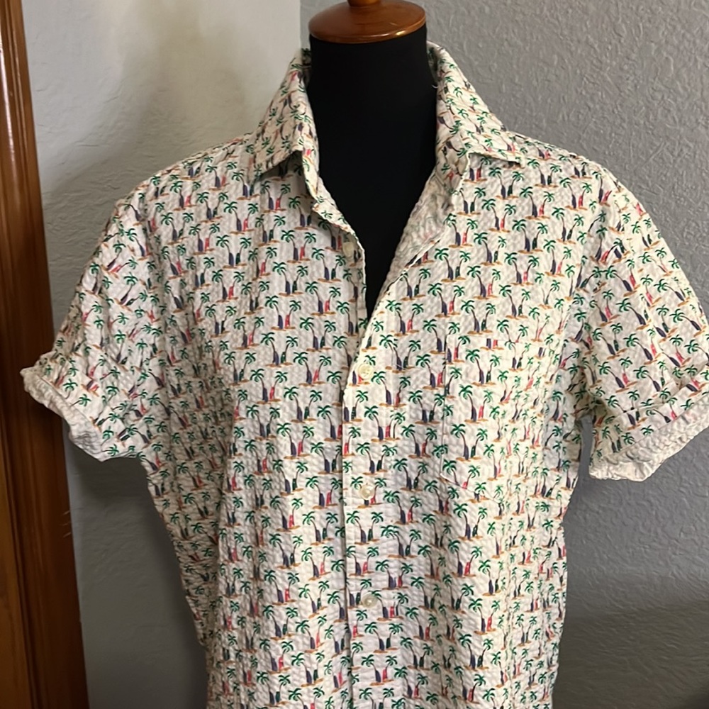 Charleston Threads Palm Print Button Down - image 2